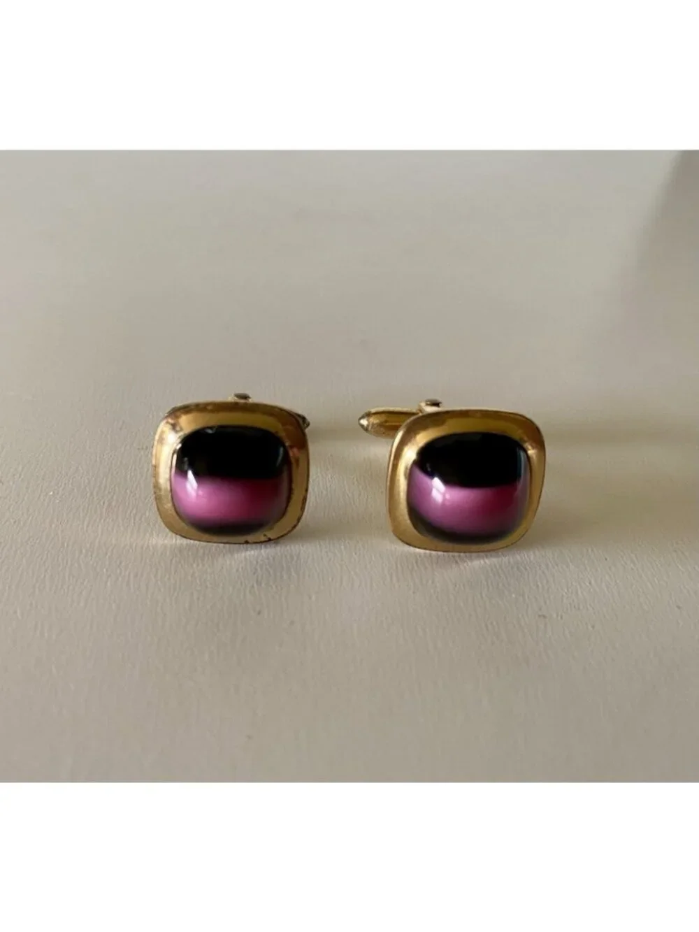 Vintage Correct Quality Mid Century Moonglow Cufflinks